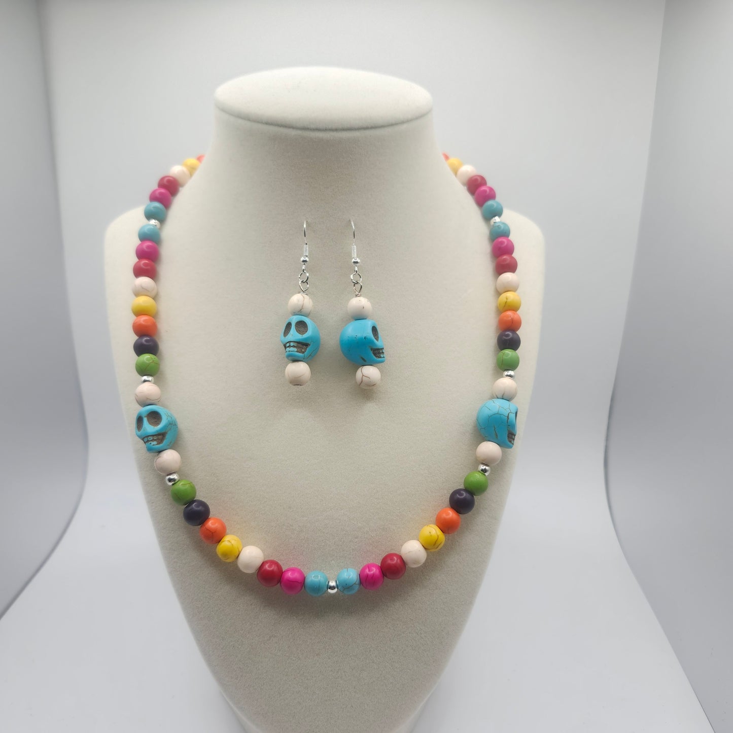 Dia de los Muertos Inspired Dyed Howlite Jewelry Set