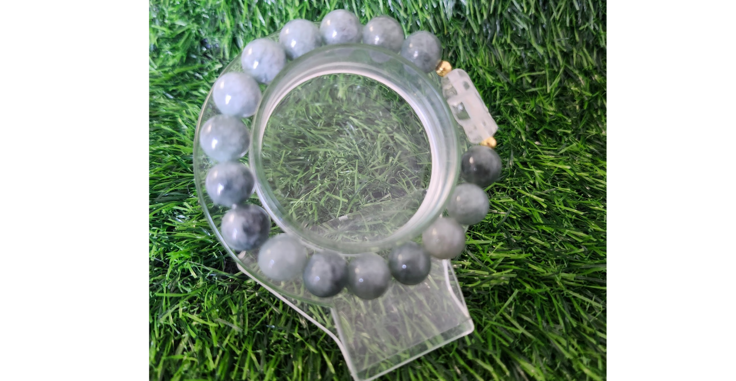 Amazing Custom Guatemalan Jade and Lotus Bracelet