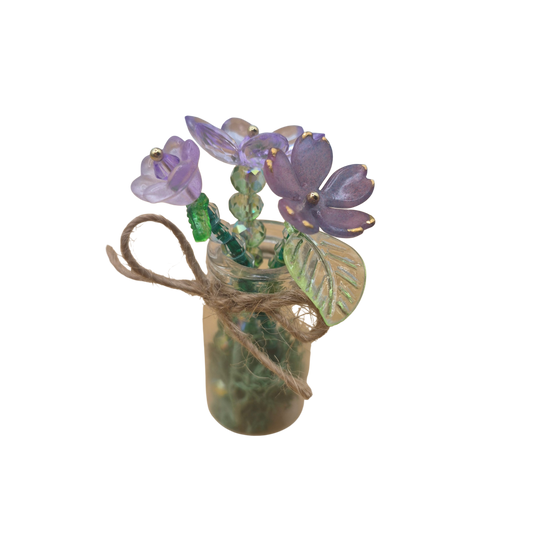 Mini Beaded Flower Bouquet Magnet