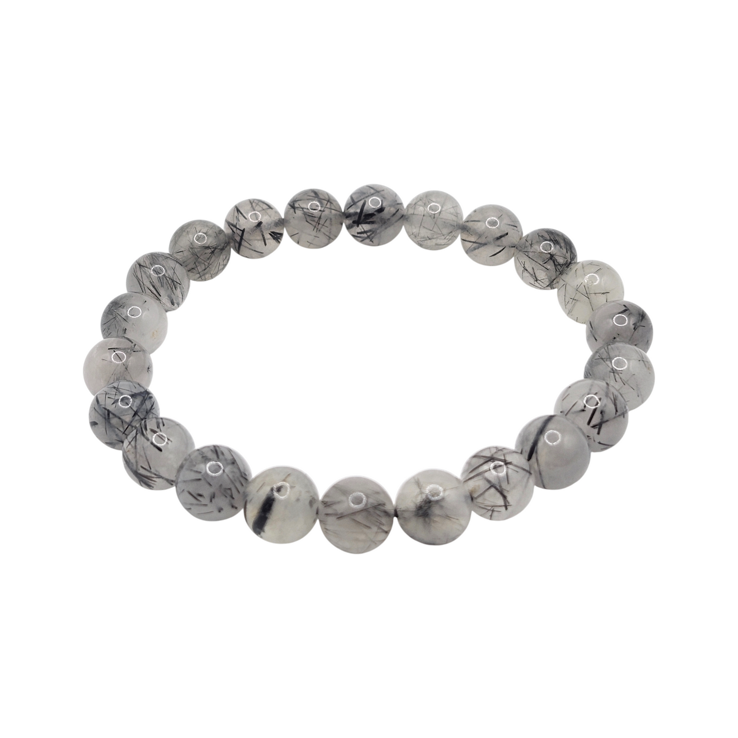 Black Rutilated Quartz Crystal Bracelet – Protection, Clarity & Grounding