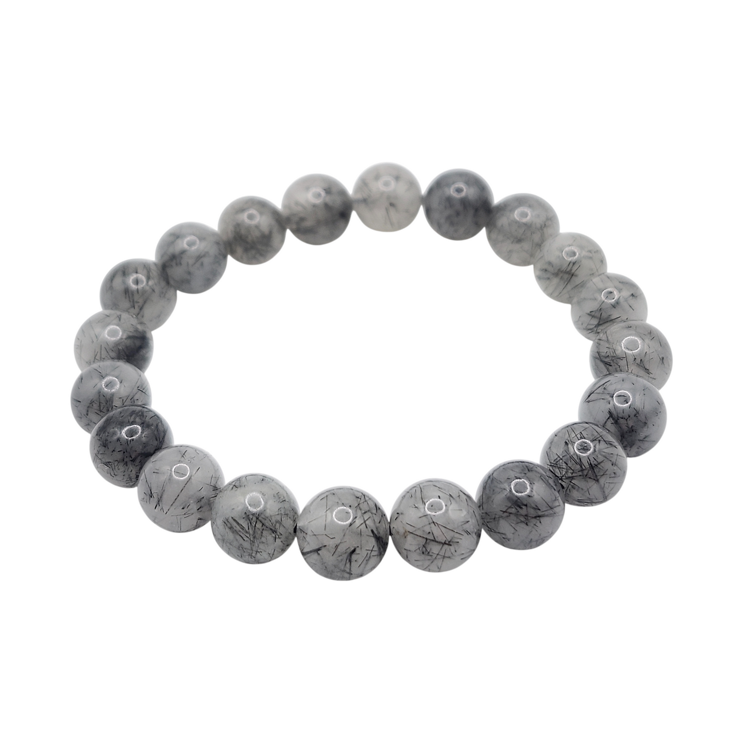 Black Rutilated Quartz Crystal Bracelet – Protection, Clarity & Grounding