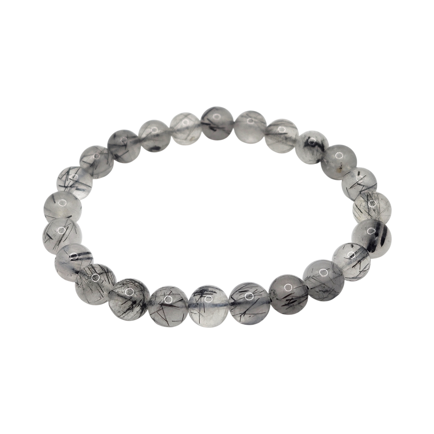 Black Rutilated Quartz Crystal Bracelet – Protection, Clarity & Grounding