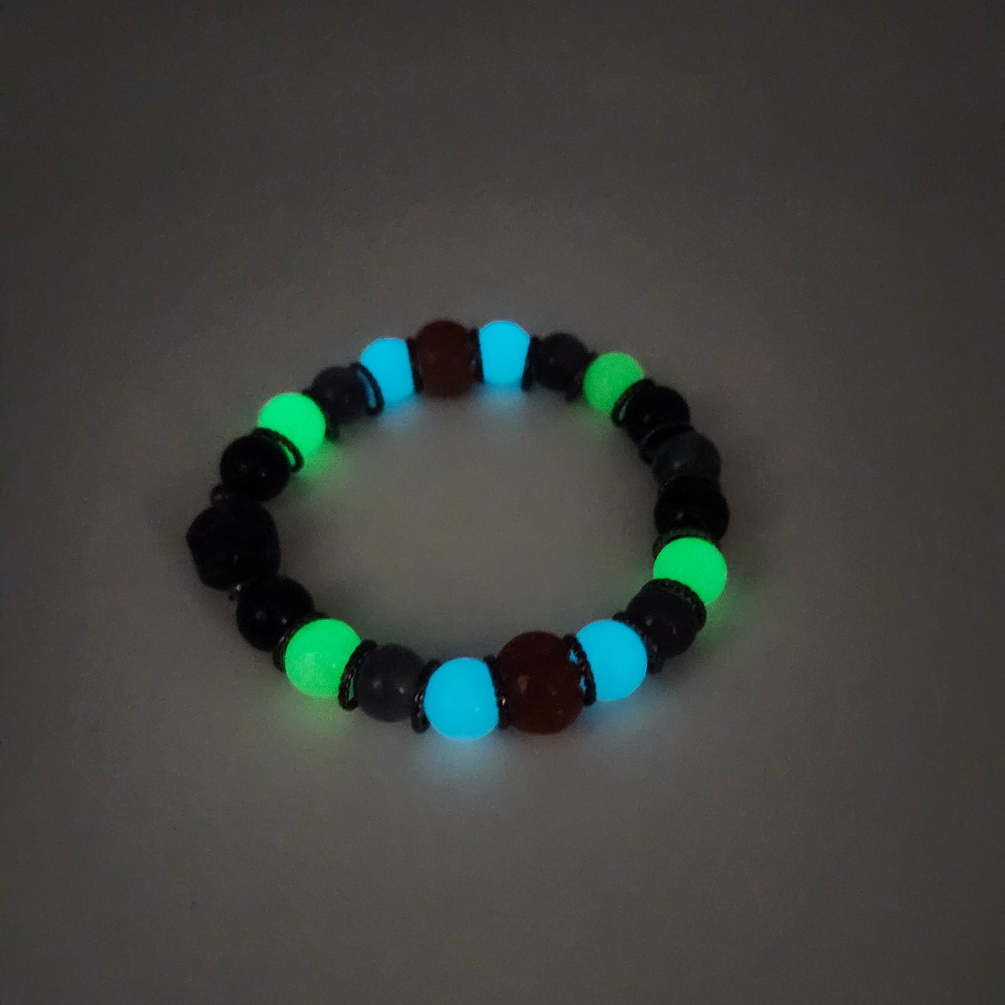 Silver Sheen Obsidian Skull Bracelet