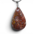 Red Crazy Lace Agate Pendant Necklace