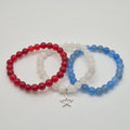 4th Of July Bracelet Set with Star Cutout Charm