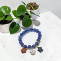 4th of July Star Stone Dangle Dragon Vein Bracelet