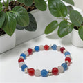 4th of July Chalcedony Star Bracelet
