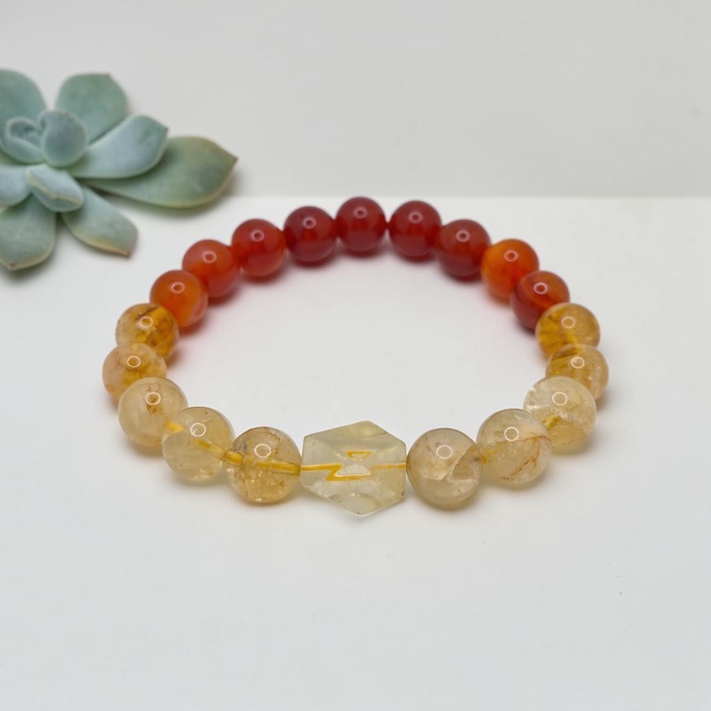 Citrine & Carnelian Passion + Creativity Intention Bracelet