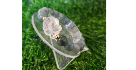 Amazing Custom Guatemalan Jade and Lotus Bracelet