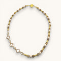 Handcrafted Golden Tiger Eye and Fossil Jasper Necklace