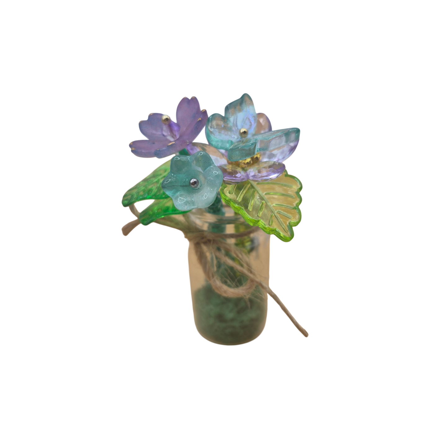 Mini Beaded Flower Bouquet Magnet