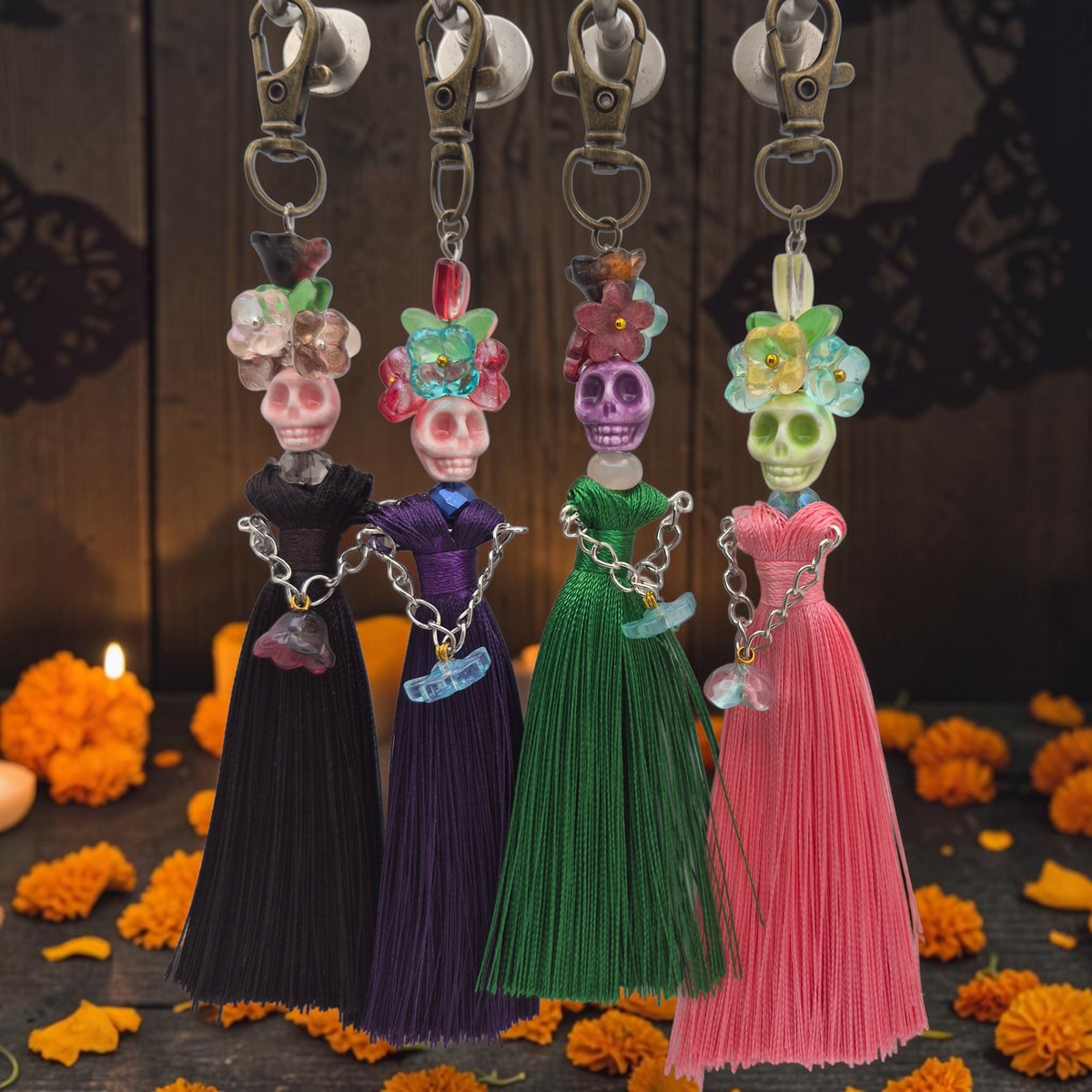 Dia De Los Muertos Catrina Keychain