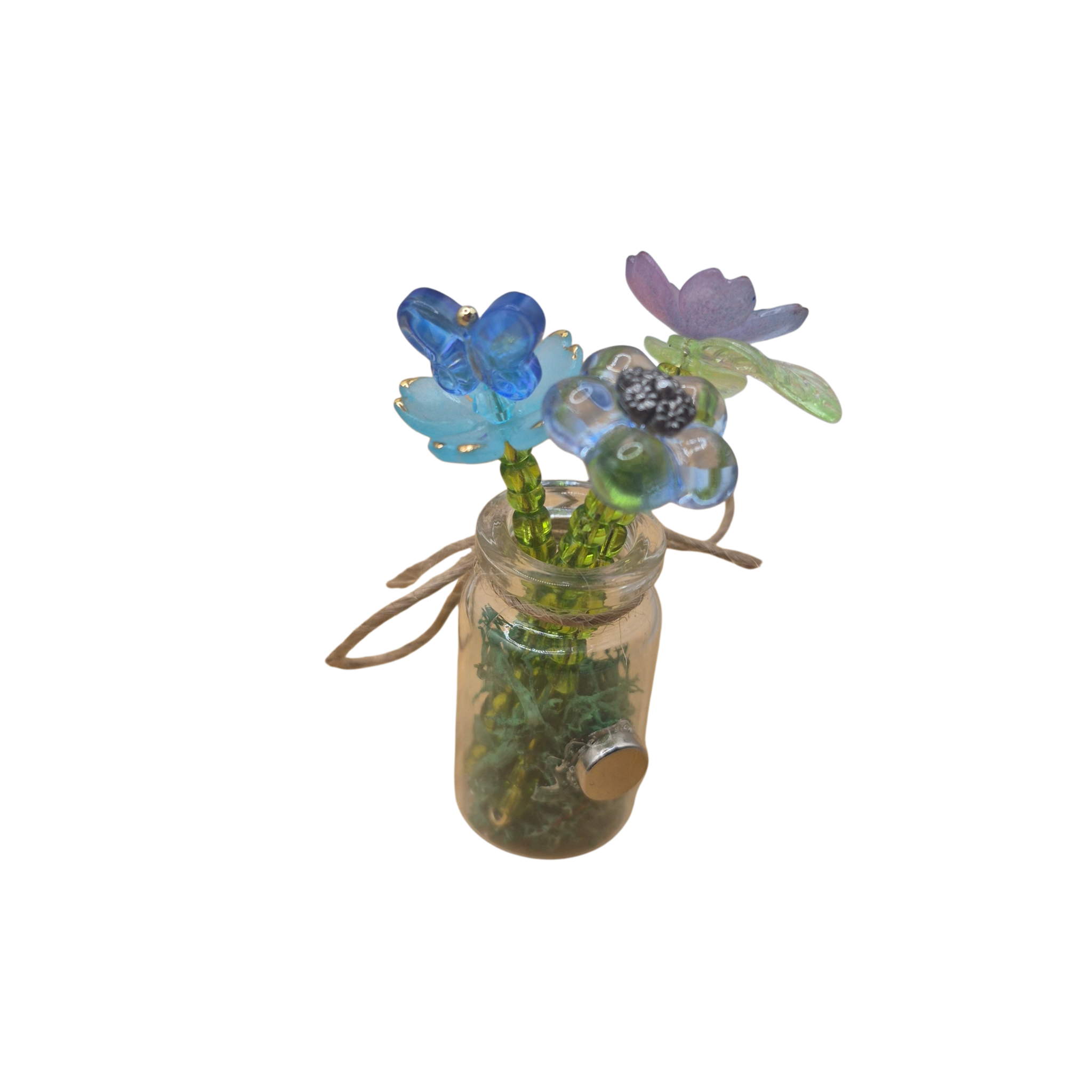 Mini Beaded Flower Bouquet Magnet