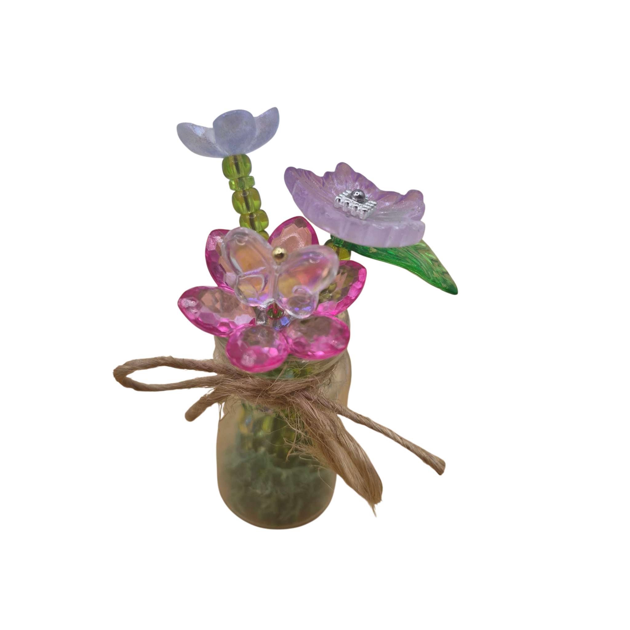 Mini Beaded Flower Bouquet Magnet