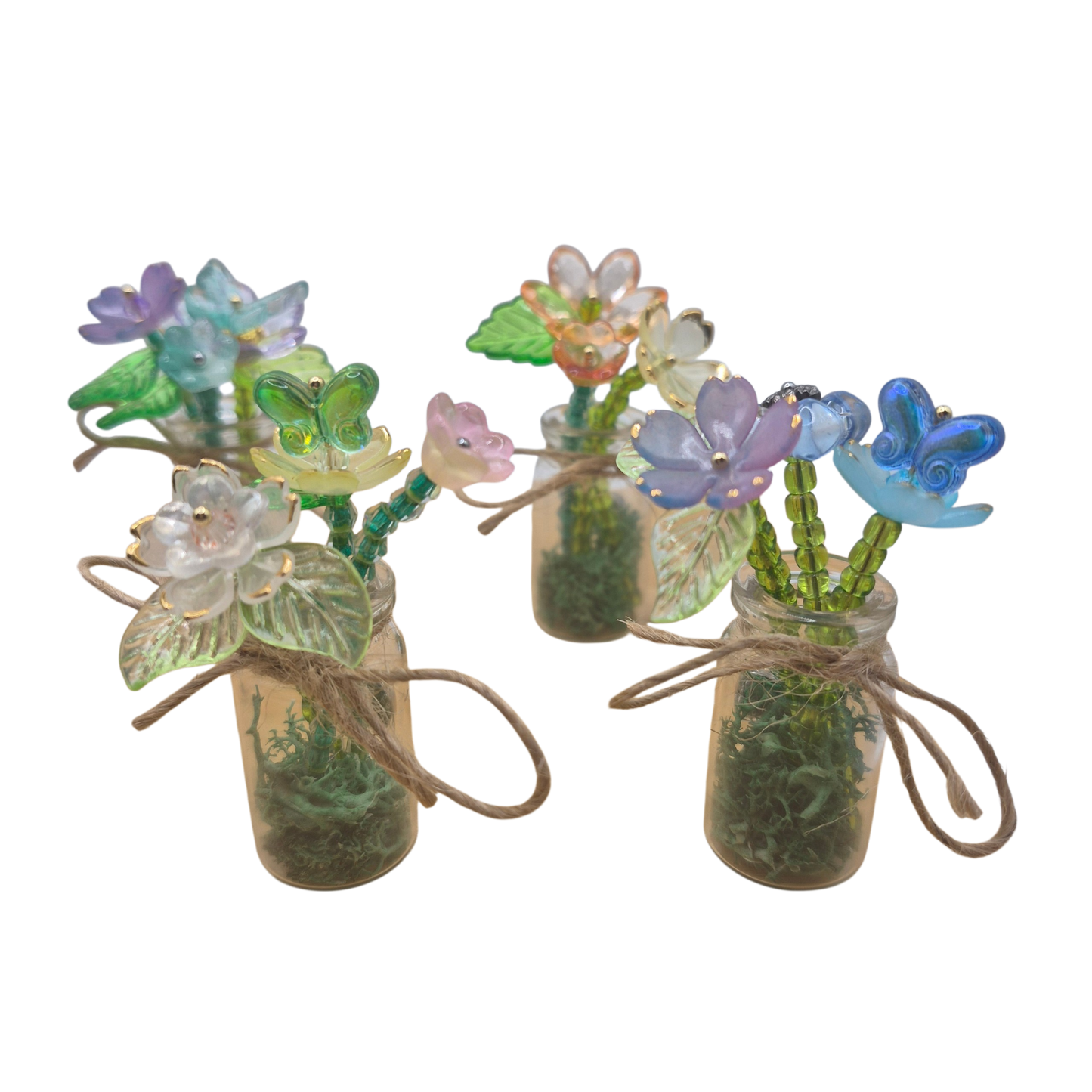 Mini Beaded Flower Bouquet Magnet