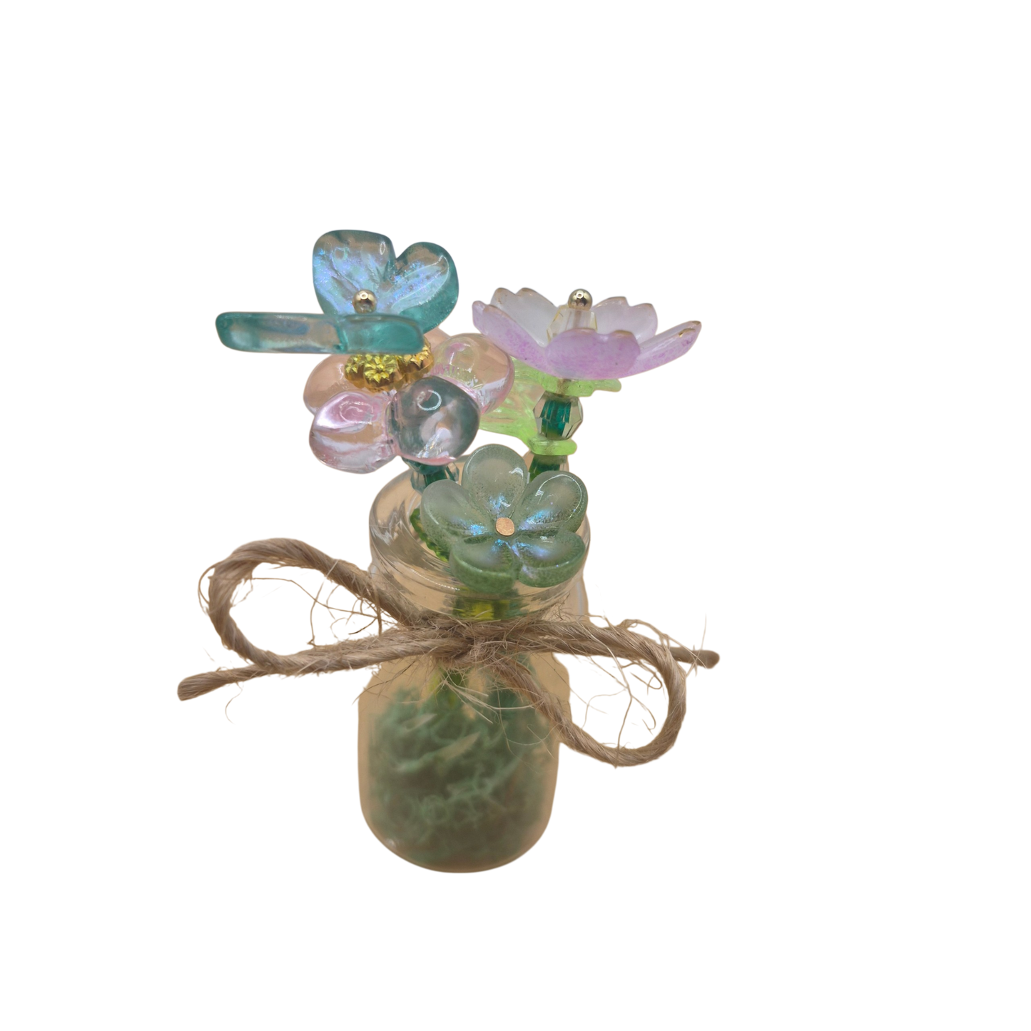 Mini Beaded Flower Bouquet Magnet