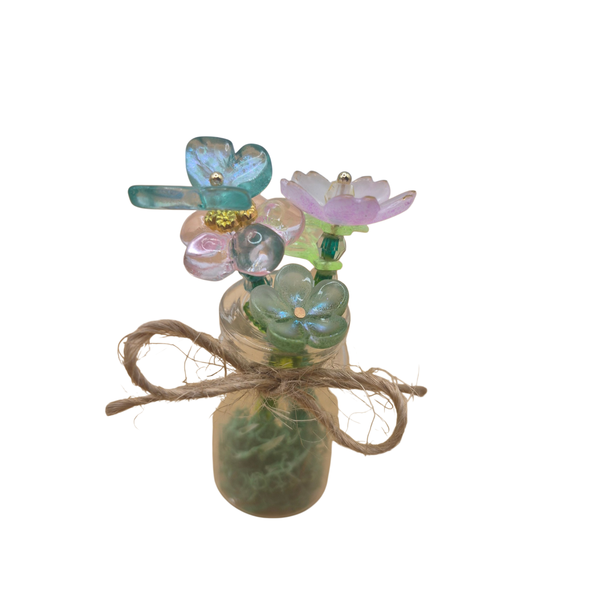 Mini Beaded Flower Bouquet Magnet