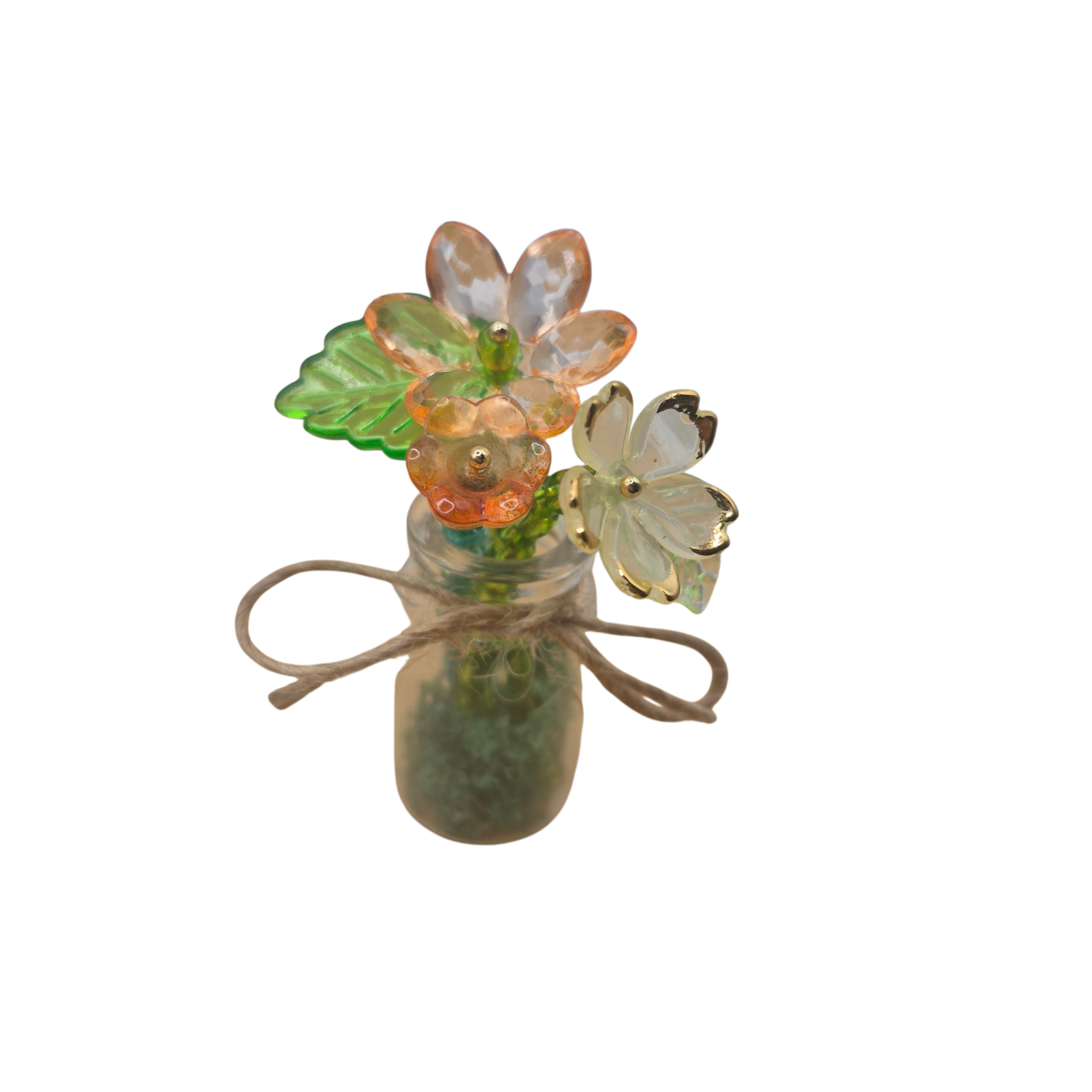 Mini Beaded Flower Bouquet Magnet